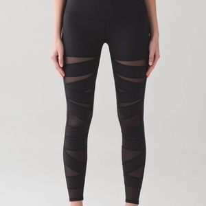 Black Mesh Lululemon Leggings